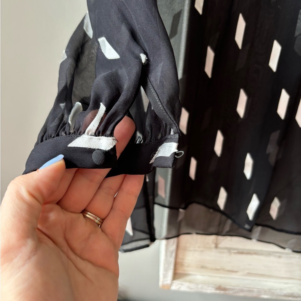 Alice + Olivia sheer black blouse - Picture 5 of 10